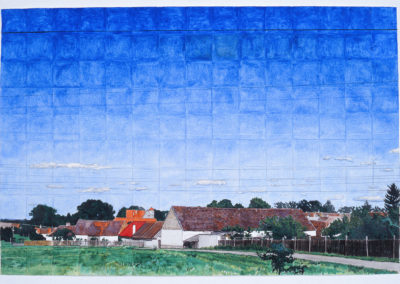 aquarel van Wim Konings, view of rakovice