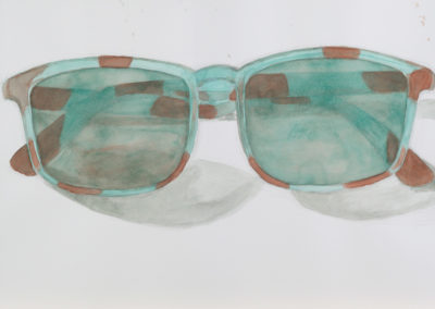 aquarel van een zonnebril van Wim Konings